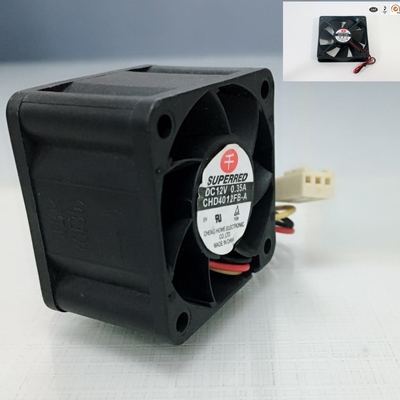 Czarny typ chłodzenia Wentylator zasilany prądem stałym 45 CFM 25 dBA 80x80x25 Wentylator prądu stałego 12 V