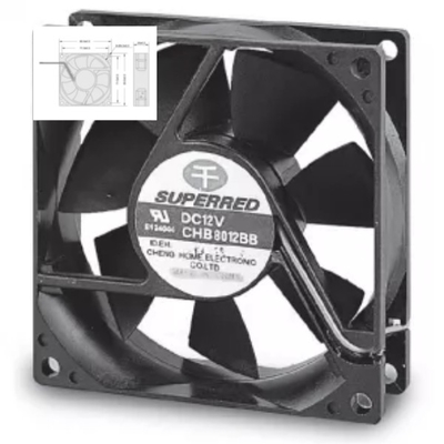 12V Wentylator chłodzący pojazd Łożysko kulkowe / łożysko ślizgowe Wentylator 80x80x20