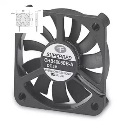 Wentylator chłodzący 40x40x7 5V DC 150g Wyjście sygnału w kolorze czarnym Opcjonalne